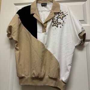 vintage Bon Worth women's collared top blouse Sz women’s Small